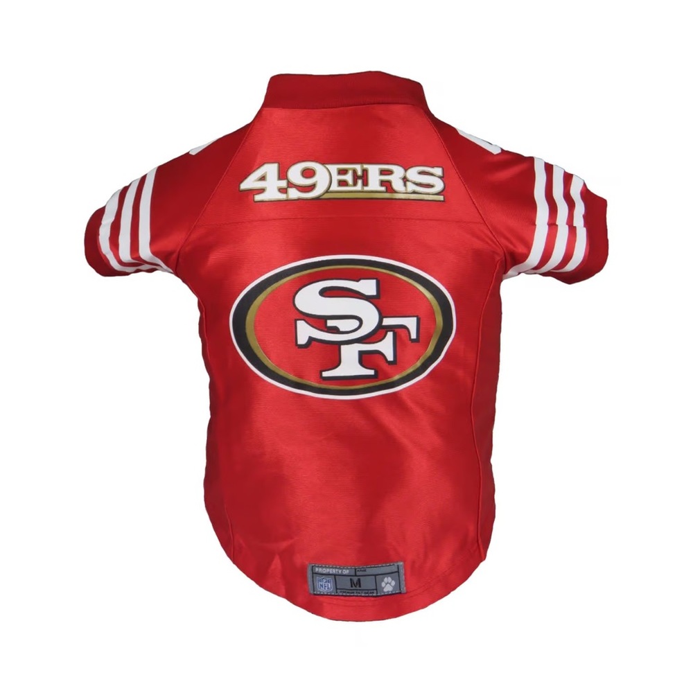 Officially licensed San Francisco 49ers Red Pet Premium Jersey